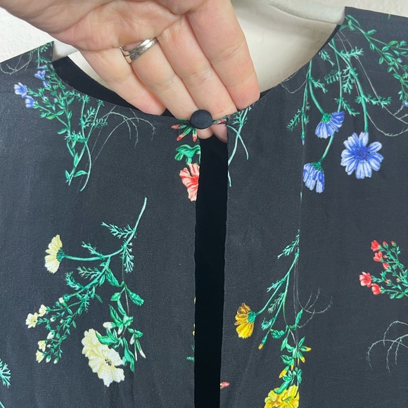 Queens of Archive Minnie Two Tone Tiered Floral Ruffle Sleeve Maxi Dress Size M - Picture 11 of 12